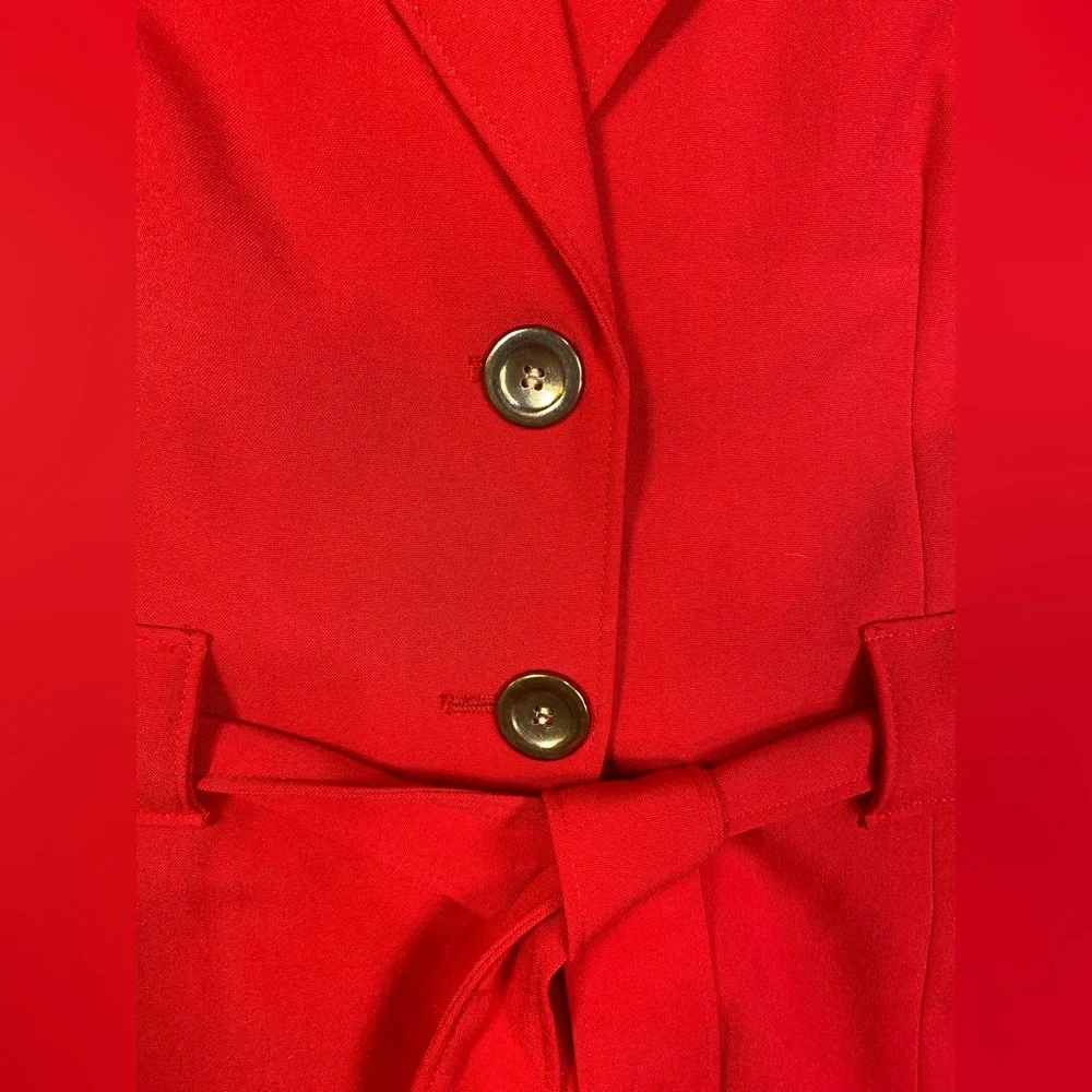 Signature by Larry Levine Belted Short Sleeve Business Jacket‎ Blazer Size 4